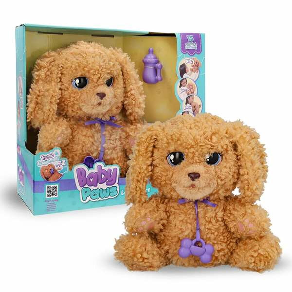 Mjukdjur med ljud IMC Toys Baby Paw 20 x 29 x 13 cm Multicolour - 3