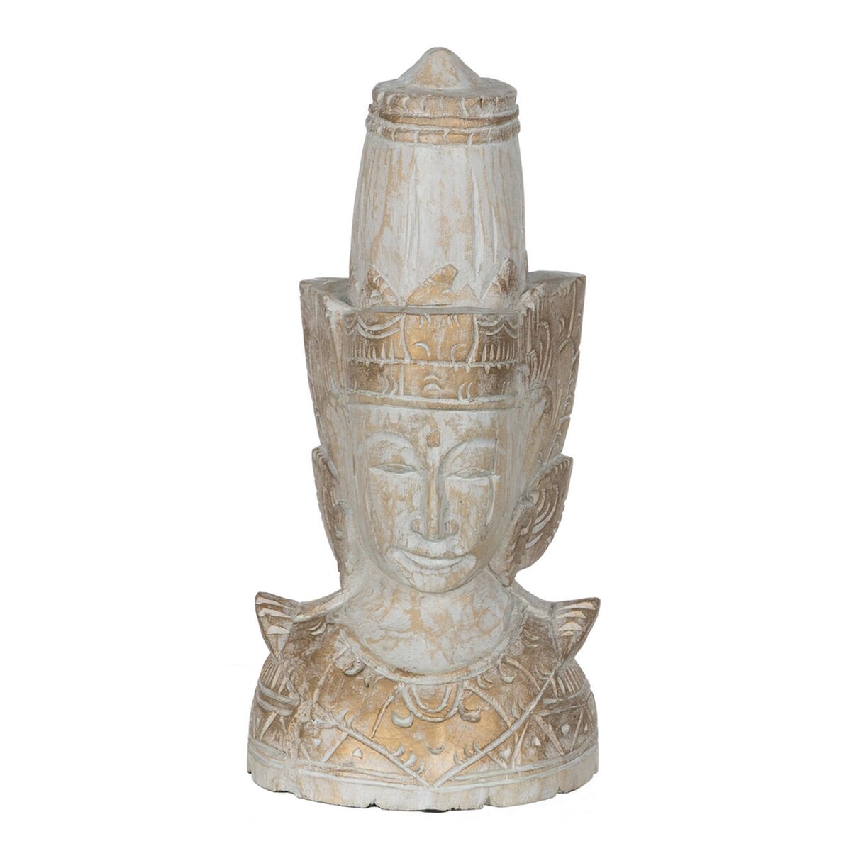 Prydnadsfigur Vit Naturell Hindu 20 x 20 x 40 cm - 2