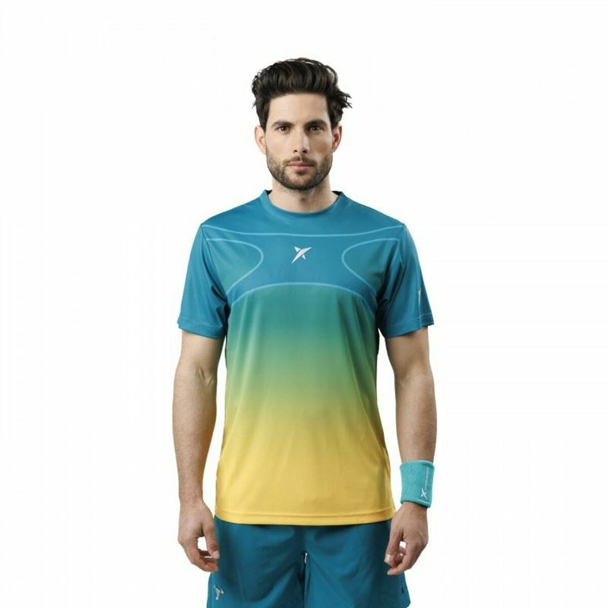 T-shirt med kortärm Herr Drop Shot Alsai Campa Aquamarine - 5
