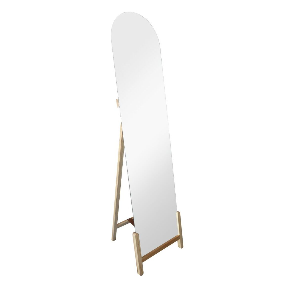 Garderobsspeglar Home ESPRIT Naturell Glas Furu 40 x 10 x 160 cm