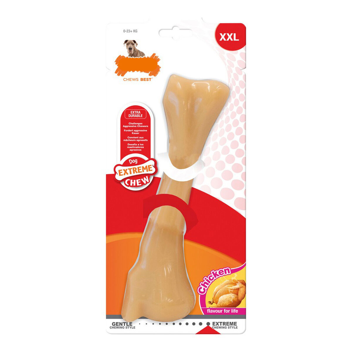 Tuggleksak för hundar Nylabone Dura Chew Monster Kyckling XXL - 2