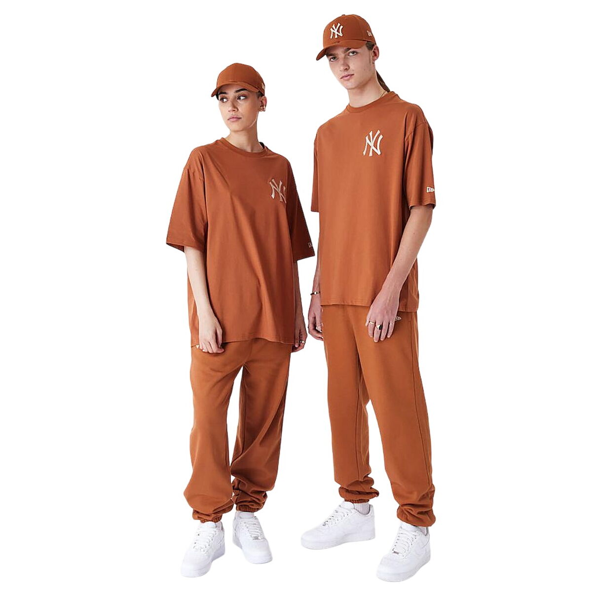 Sporttröja med ärmar New Era LEAGUE ESSNTLS LC OS TEE NEYYAN 60435552 Orange