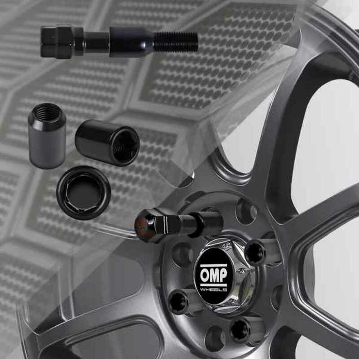 Mutter OMP OMPS09731201 M12 x 1,25 4 uds Svart - 9