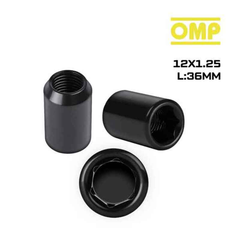 Mutter OMP OMPS09731201 M12 x 1,25 4 uds Svart - 5