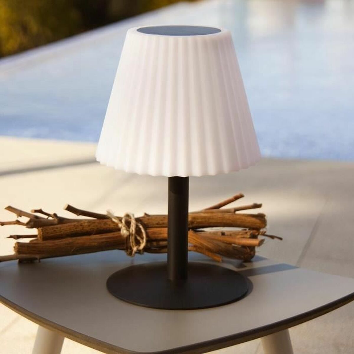 Bordslampa Lumisky Lady Spike Bouffant Vit Metall - 2
