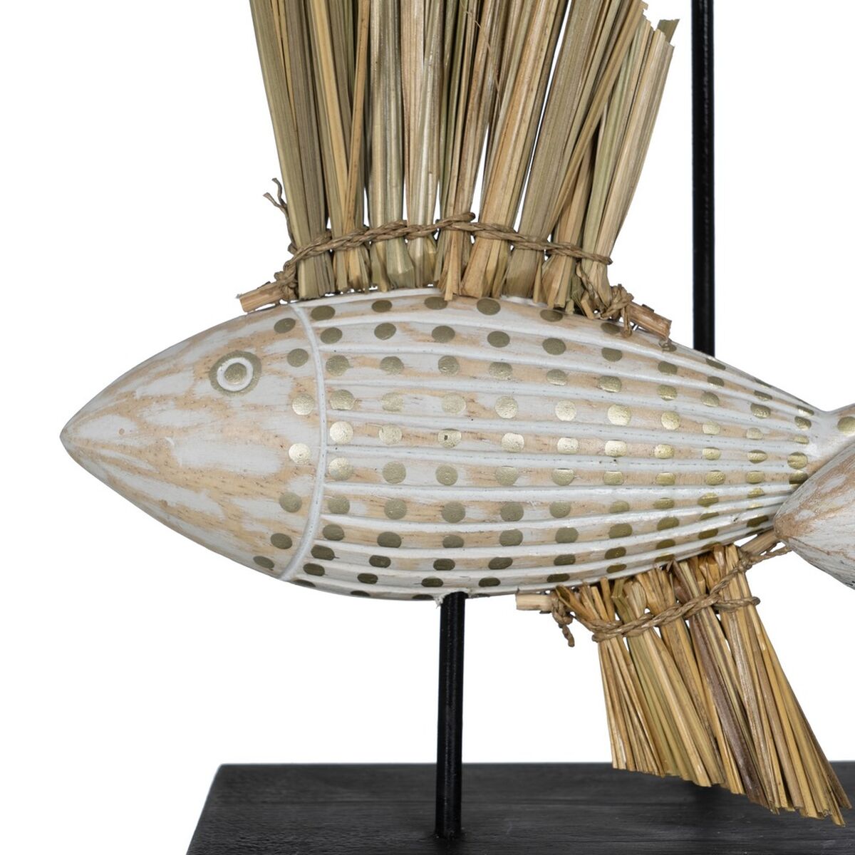 Prydnadsfigur Vit Brun Naturell Fiskar 30 x 10 x 40 cm - 4