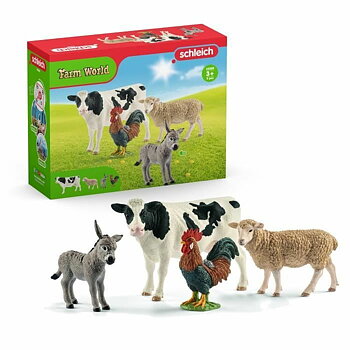 Set med lantbruksdjur Schleich 42385 Farm World PVC Plast