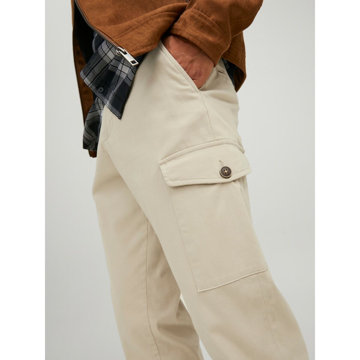 Byxor JJBOWIE CARGO SA NOOS 12224001 Jack & Jones 32L Beige - 8