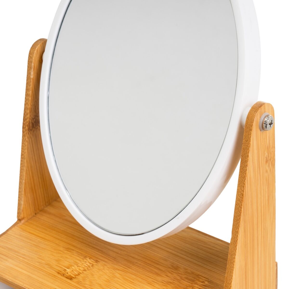 Förstorande Spegel Vit Naturell Bambu Glas polystyren 17 x 10 x 25 cm - 5
