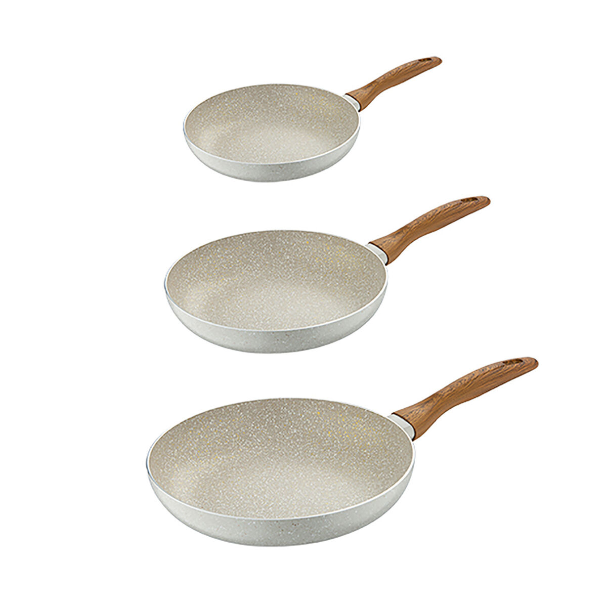 Stekpanneset San Ignacio Kräm Aluminium Ø 16 x 3,5 cm Ø 20 x 4,5 cm Ø 24 x 4,5 cm 3 Delar - 2