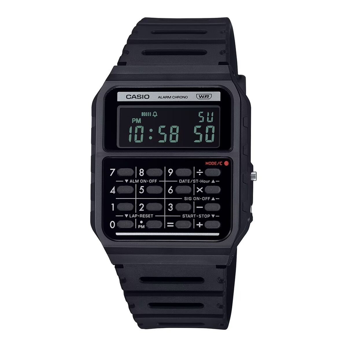 Herrklocka Casio CALCULATOR EDGY COLLECTION - BLACK