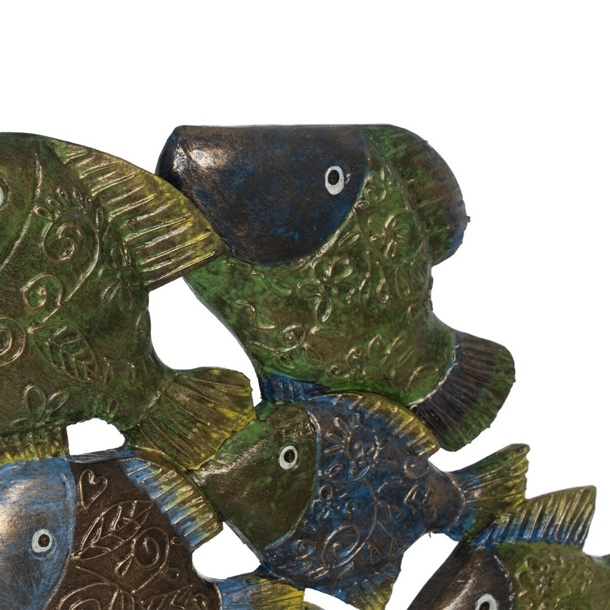 Prydnadsfigur Blå Brun Grön Fiskar 60 x 11,5 x 52 cm - 2