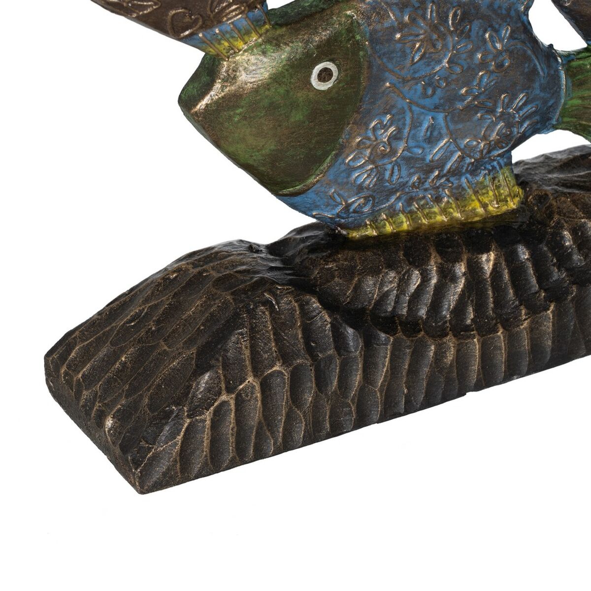 Prydnadsfigur Blå Brun Grön Fiskar 60 x 11,5 x 52 cm - 3