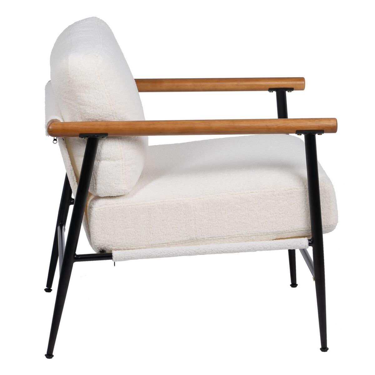 Fåtölj Vit Svart 70 x 76 x 81 cm - 3