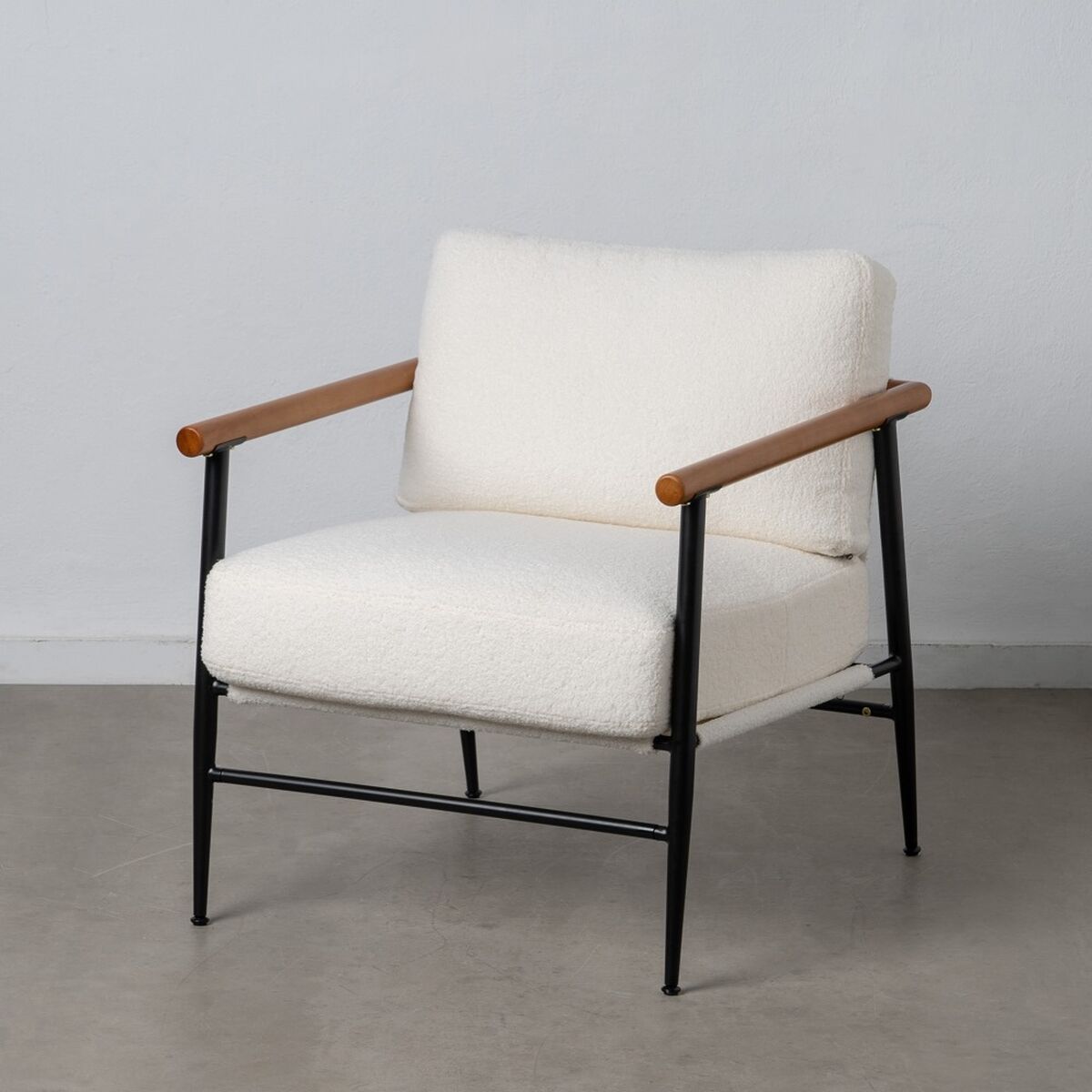 Fåtölj Vit Svart 70 x 76 x 81 cm - 2