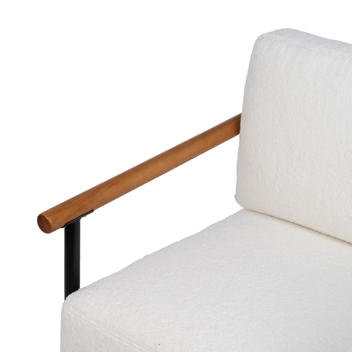 Fåtölj Vit Svart 70 x 76 x 81 cm - 5