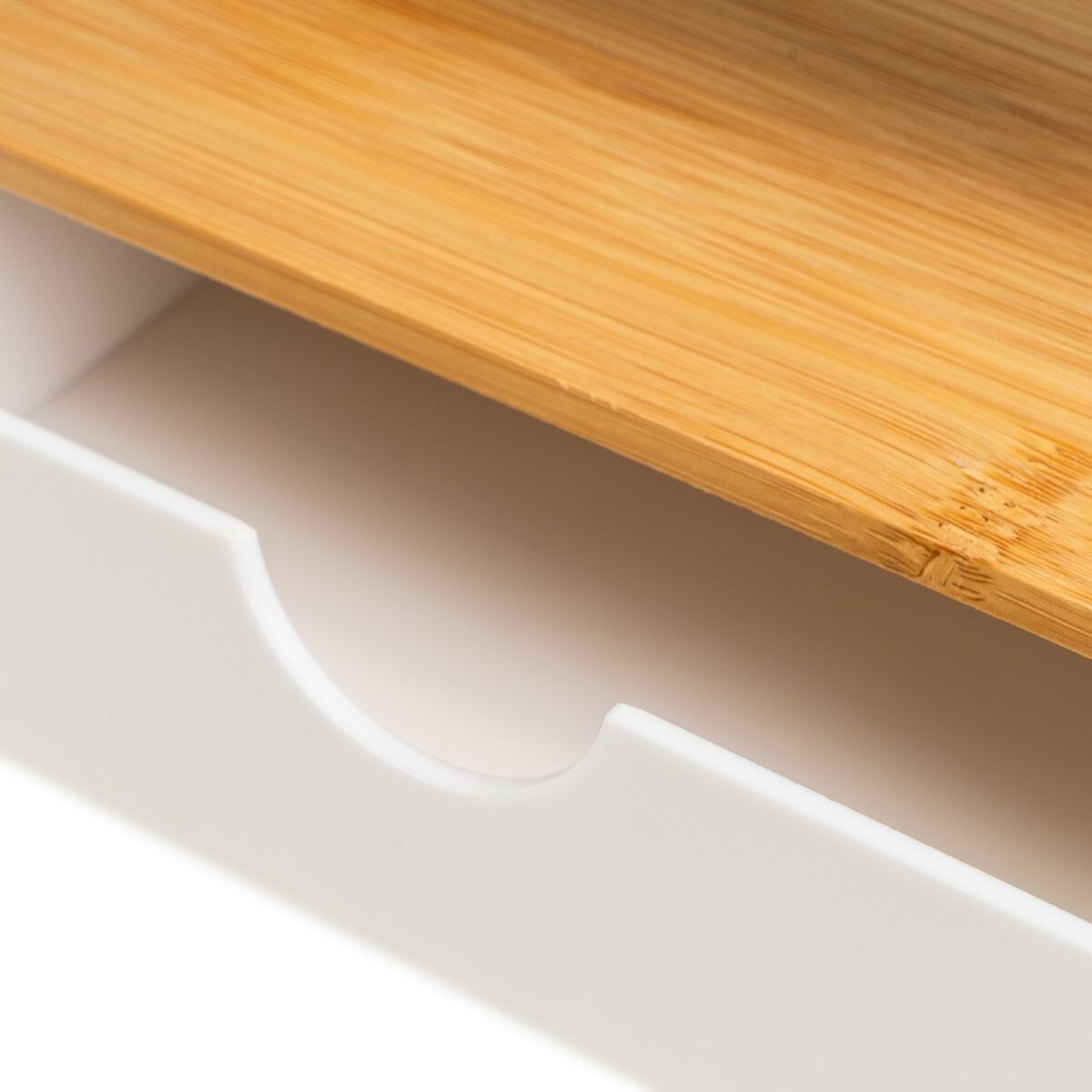 Förstorande Spegel Vit Naturell Bambu Glas polystyren 16 x 10 x 24 cm - 4