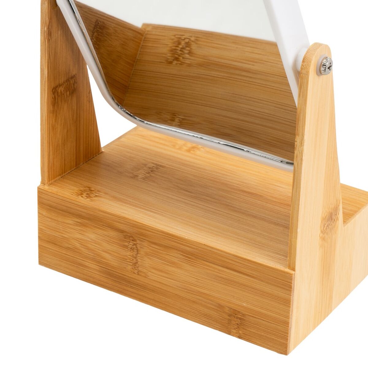 Förstorande Spegel Vit Naturell Bambu Glas polystyren 16 x 10 x 24 cm - 6