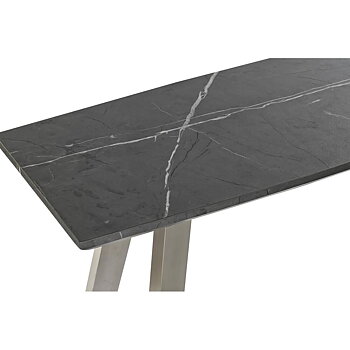 Konsol DKD Home Decor Silvrig Svart MDF Stål Modern (120 x 40 x 76 cm)