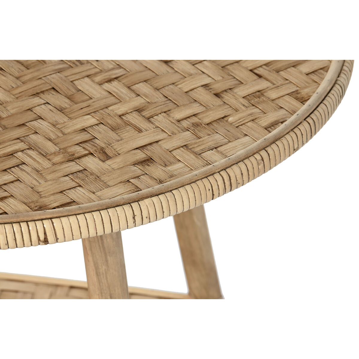 Sidobord DKD Home Decor 61 x 61 x 46 cm 61 x 61 x 49 cm Brun Rattan - 4