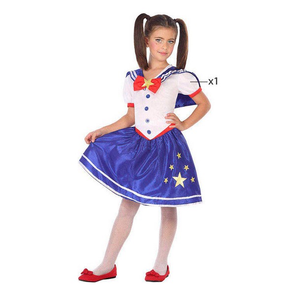 Maskeraddräkt för barn Skolflicka Multicolour (3 Delar) - 5
