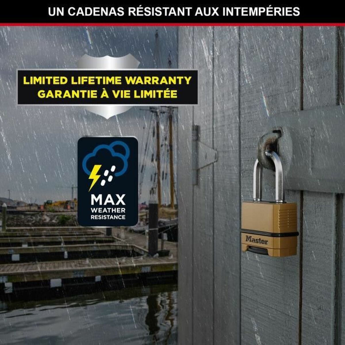 Hänglås med kod Master Lock Zink - 3
