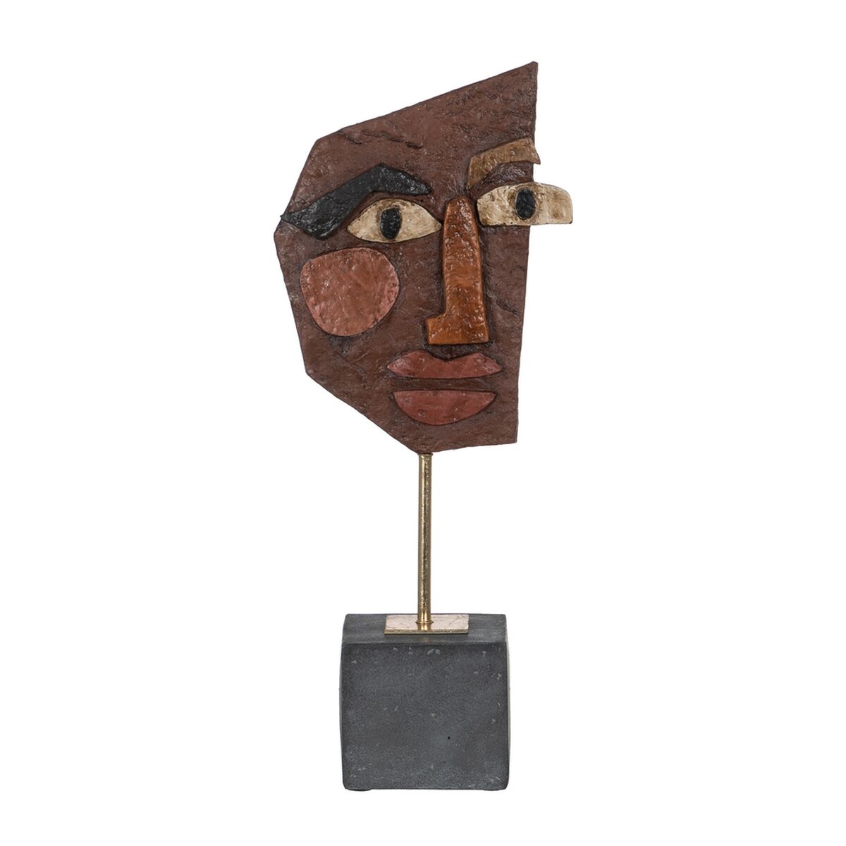 Prydnadsfigur Brun Svart Mask 17,8 x 10 x 43,7 cm