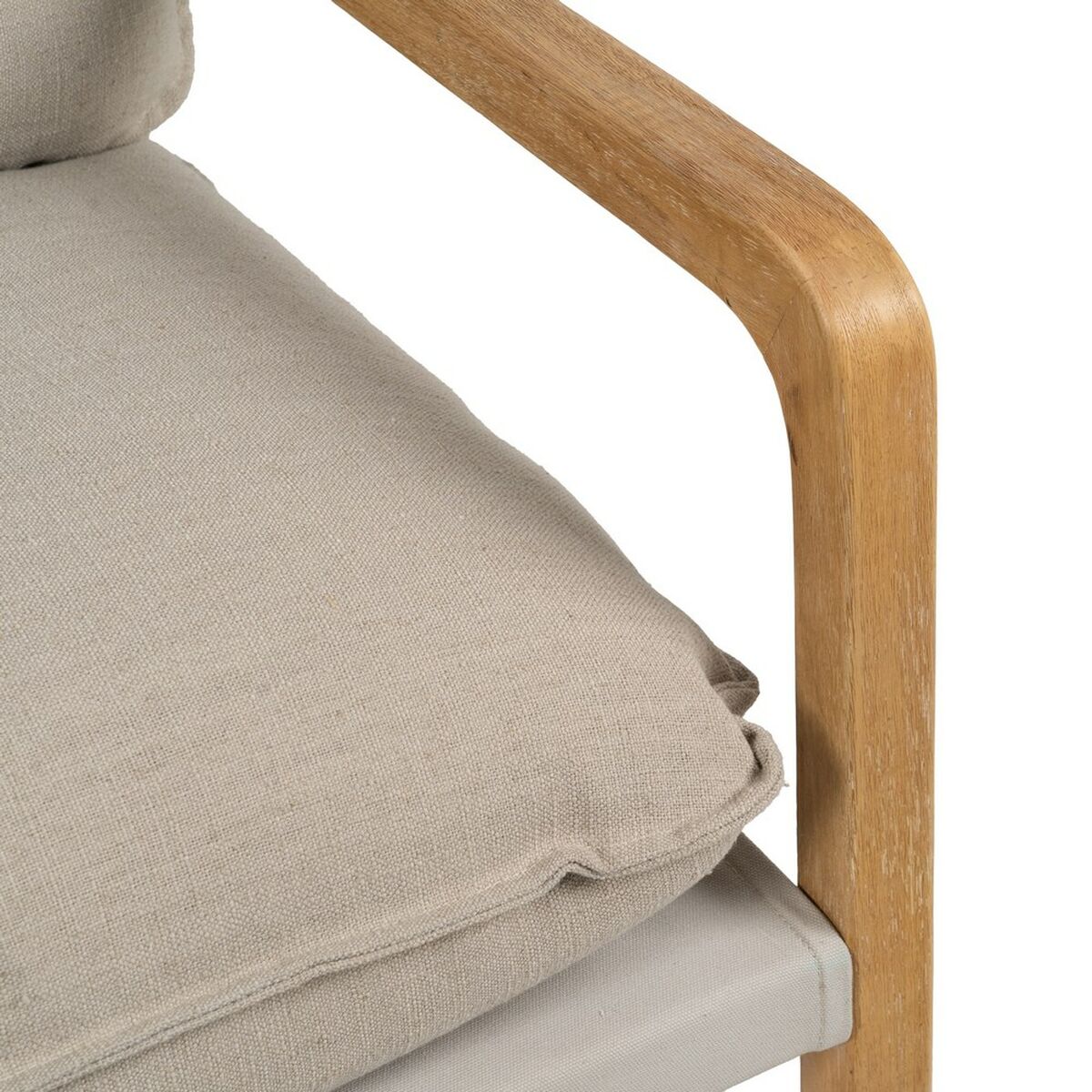 Fåtölj Beige Naturell Gummiträ Badsvamp Askträ Foam 65 x 69 x 83 cm - 8