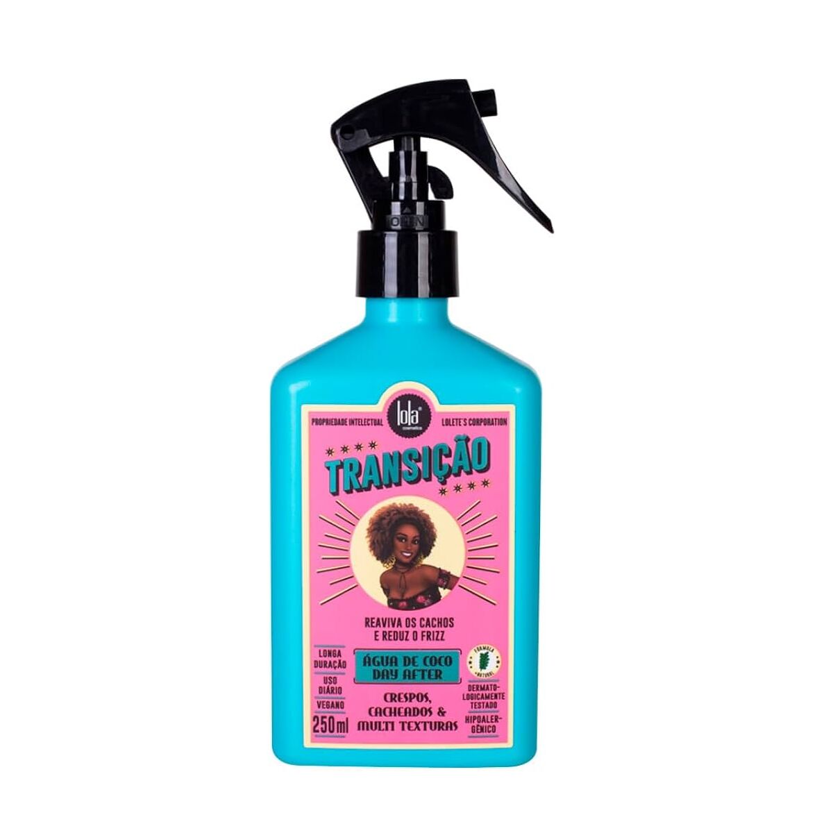 Revitaliserande spray för lockigt hår Lola Cosmetics Coconut Water Transition 250 ml