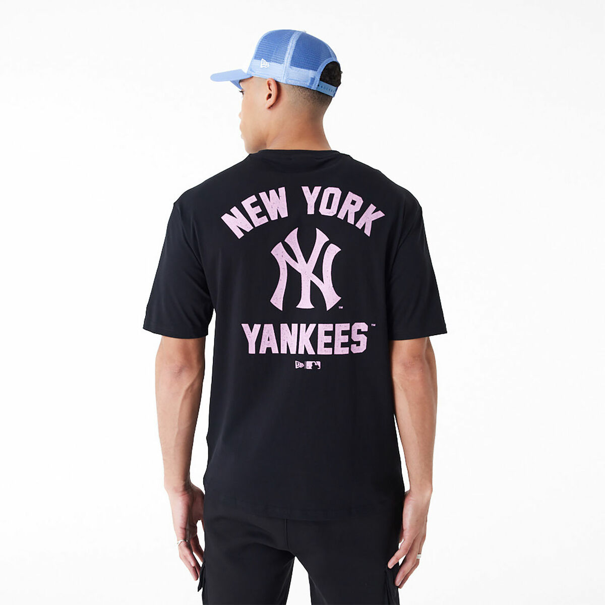 Sporttröja med ärmar New Era  WORDMARK OS TEE NEYYAN 60435524  Svart - 2