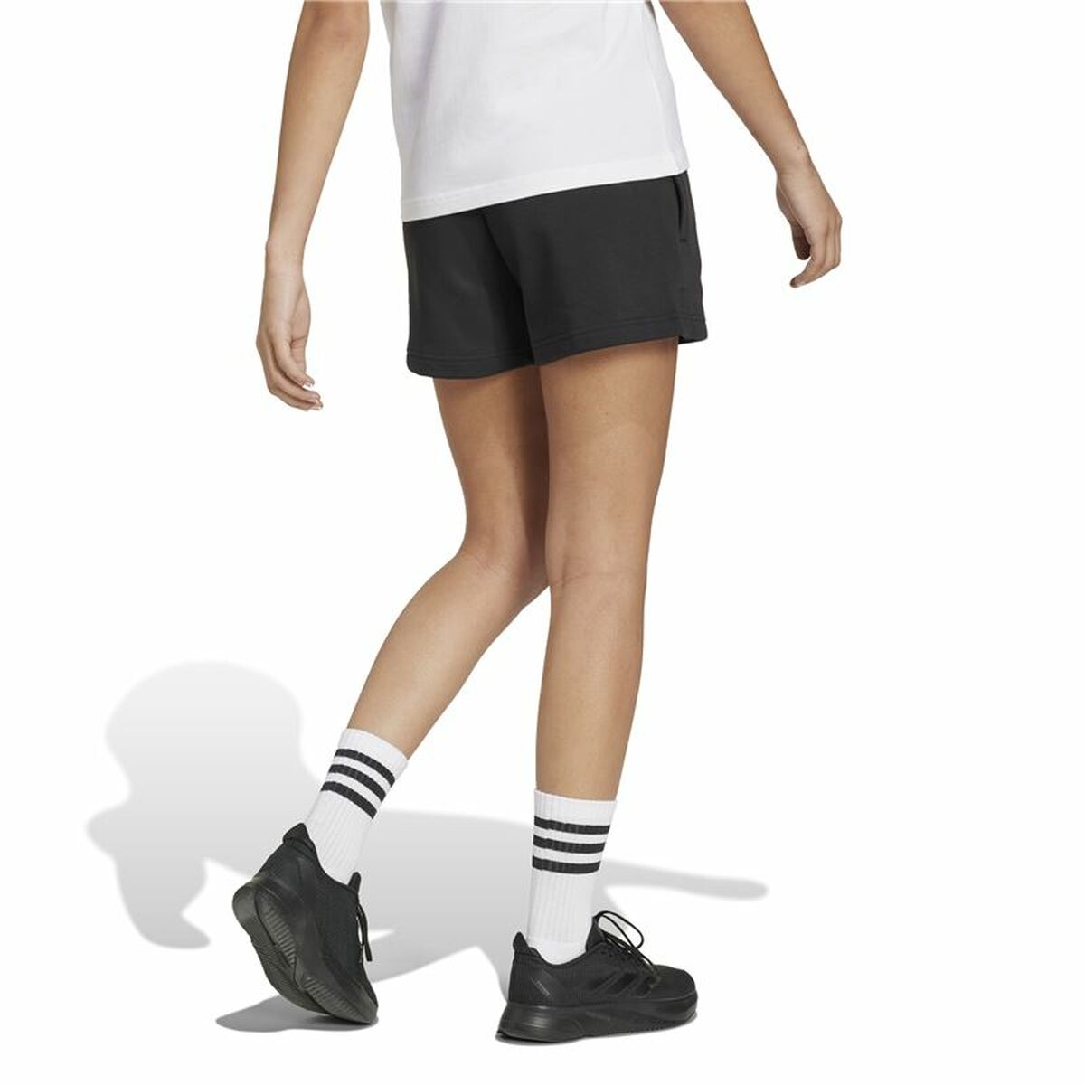 Träningsshorts Adidas Essentials Small Logo Fleece Shorts Svart - 3