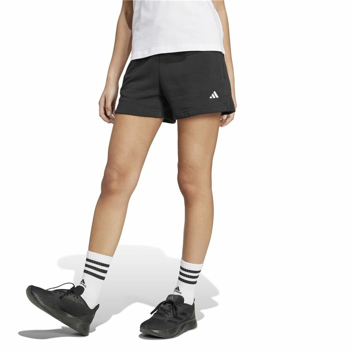 Träningsshorts Adidas Essentials Small Logo Fleece Shorts Svart - 2