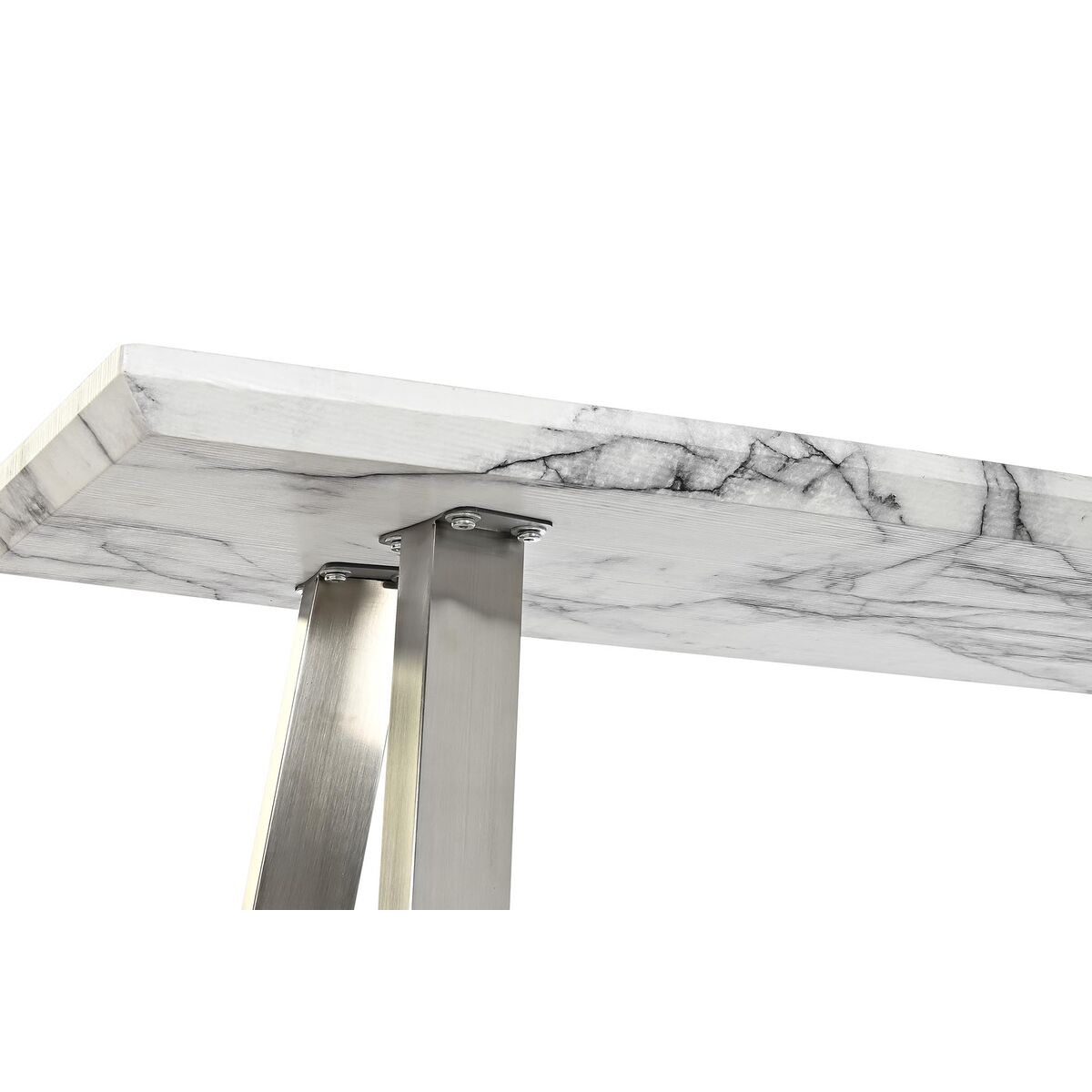 Konsol DKD Home Decor Vit Silvrig Stål Trä MDF 120 x 40 x 76 cm - 6