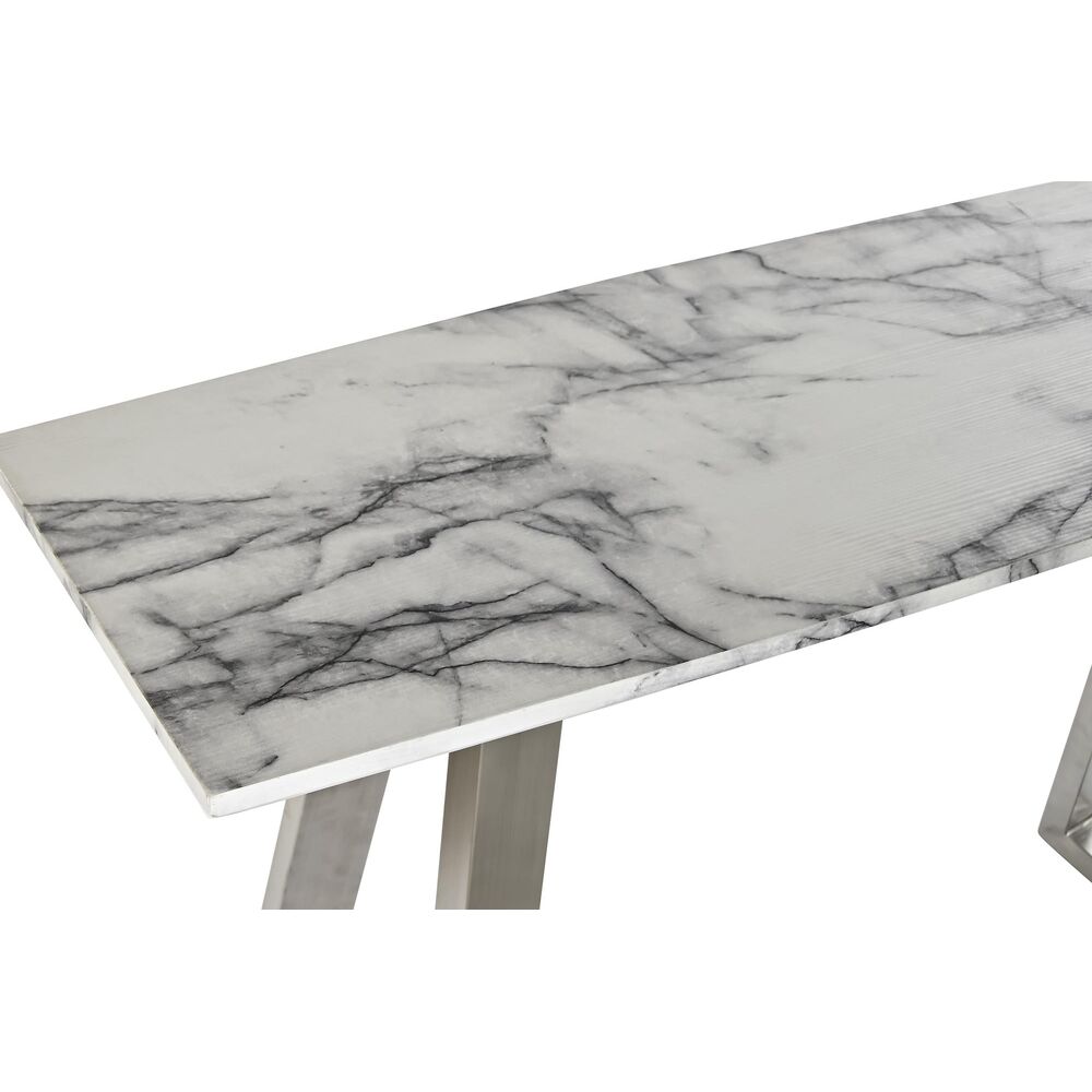 Konsol DKD Home Decor Vit Silvrig Stål Trä MDF 120 x 40 x 76 cm - 2