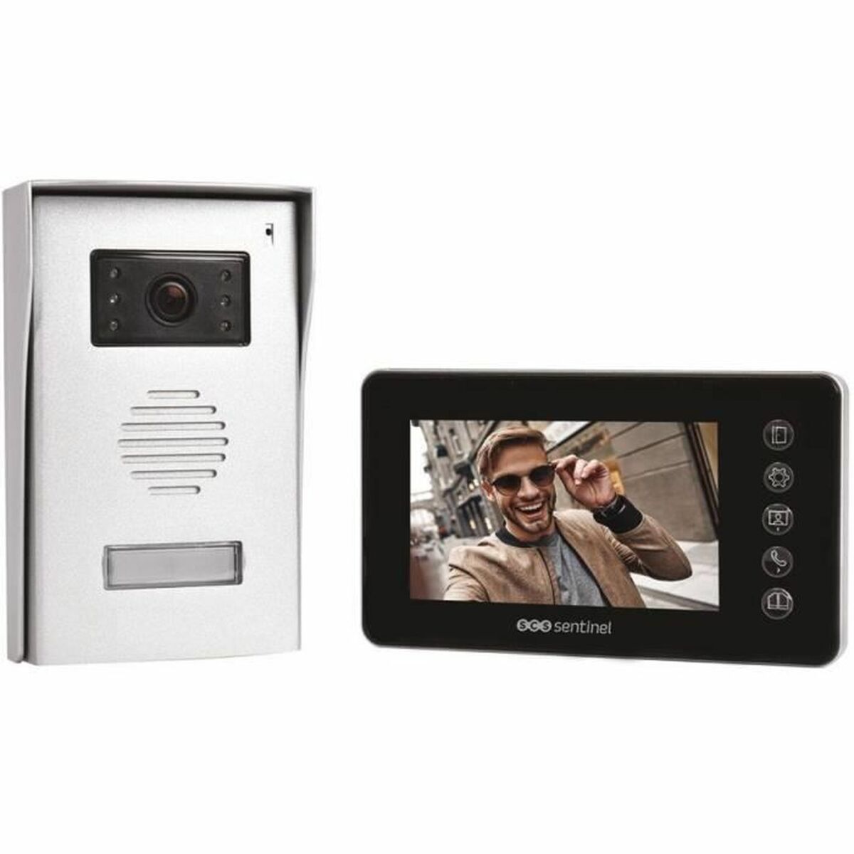 Smart interntelefon med video SCS SENTINEL VisioFirst 4.3 Svart noir Aluminium ABS