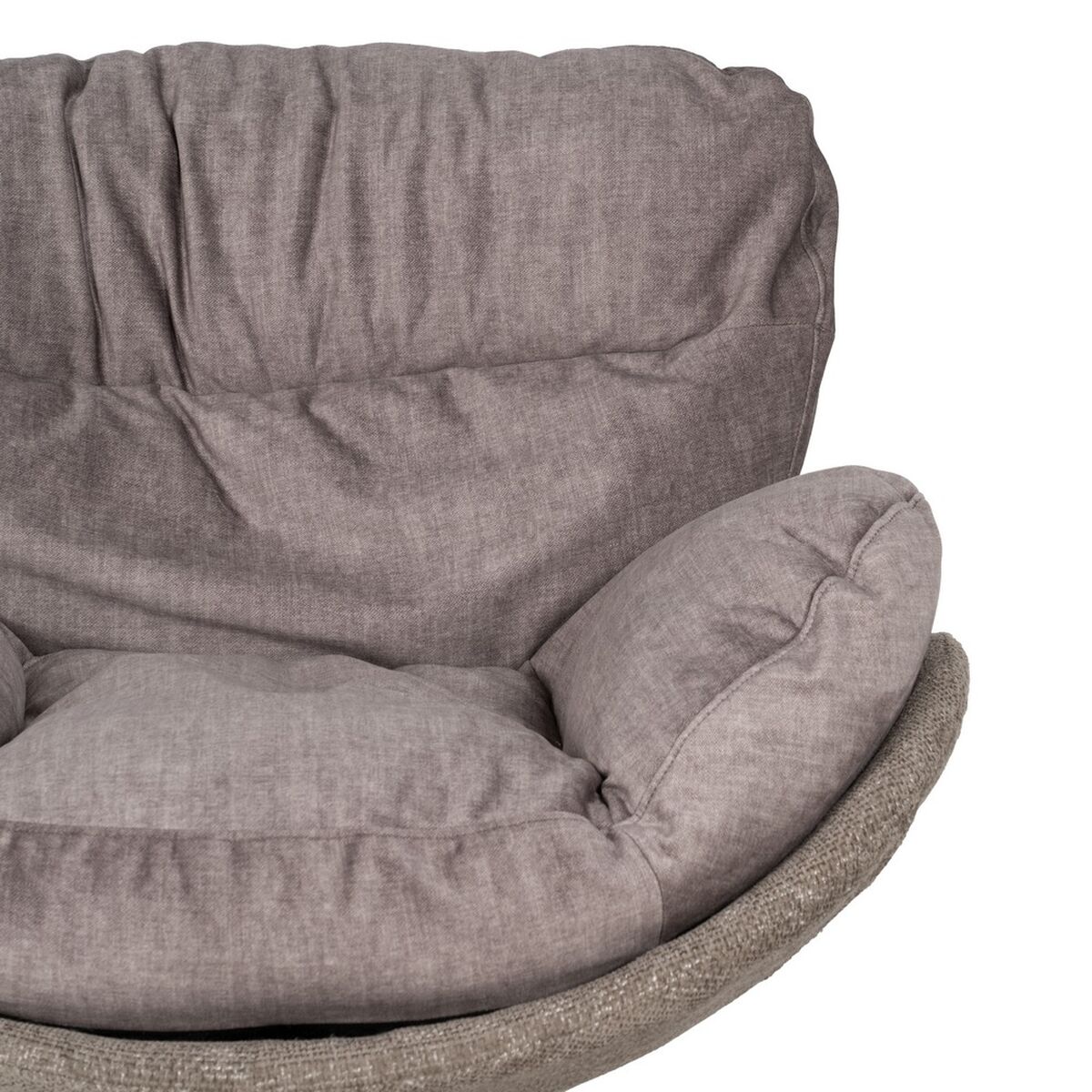 Fåtölj Svart Beige-brun (taupe) Trä Järn 95 x 108 x 82 cm - 5