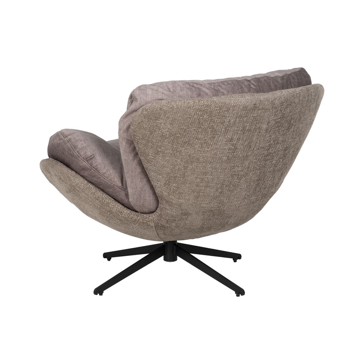 Fåtölj Svart Beige-brun (taupe) Trä Järn 95 x 108 x 82 cm - 4