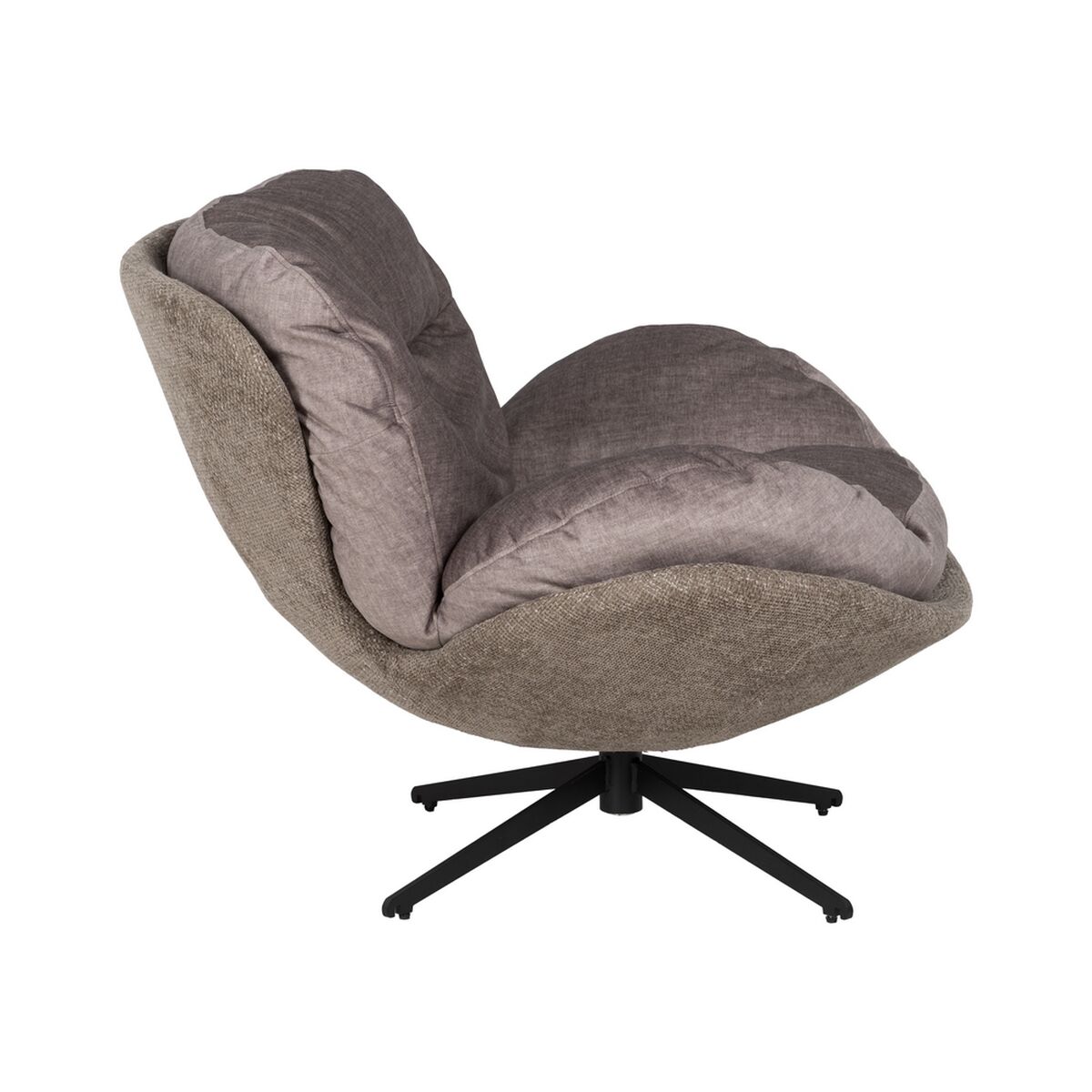 Fåtölj Svart Beige-brun (taupe) Trä Järn 95 x 108 x 82 cm - 3