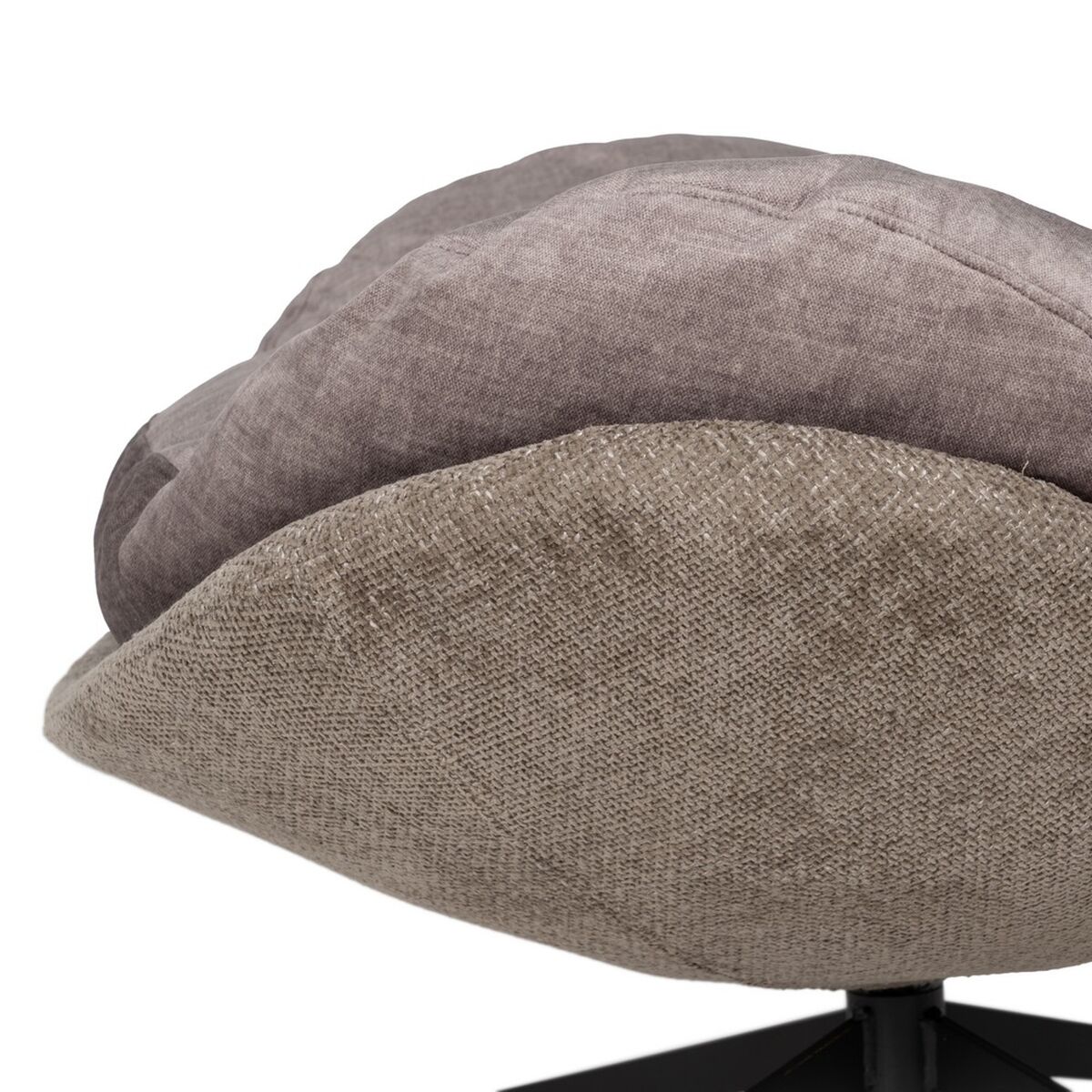 Fåtölj Svart Beige-brun (taupe) Trä Järn 95 x 108 x 82 cm - 7