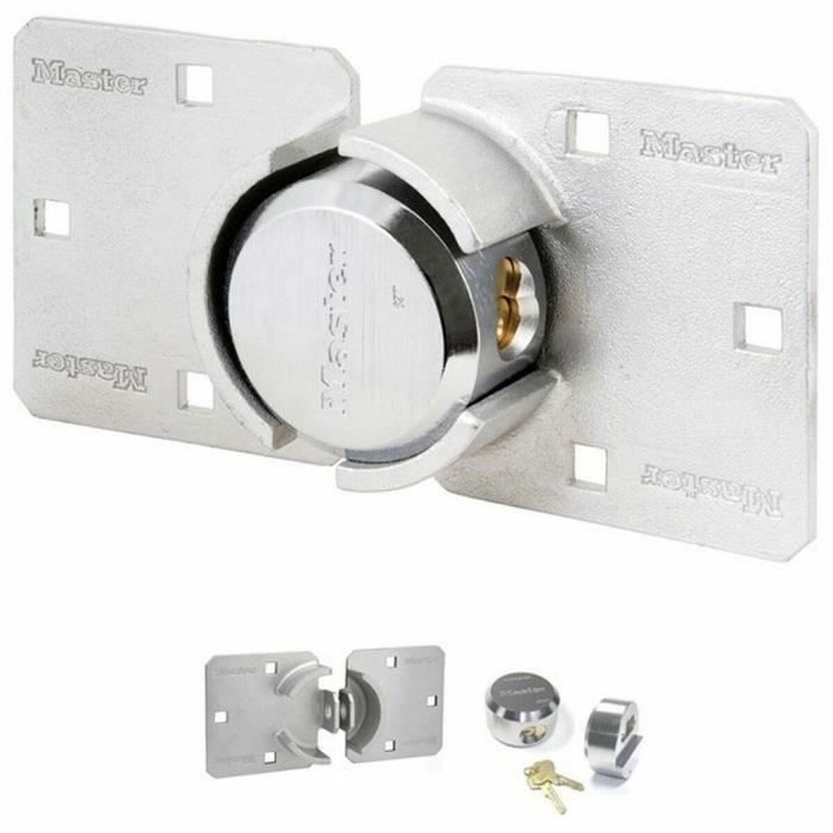 Hänglås med nyckel Master Lock Zink Rektangulär (4 antal) - 6