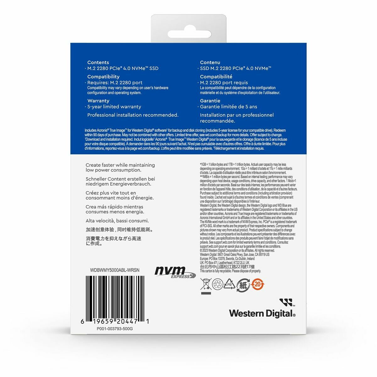 Hårddisk Western Digital WDS500G3B0E 500 GB SSD - 2