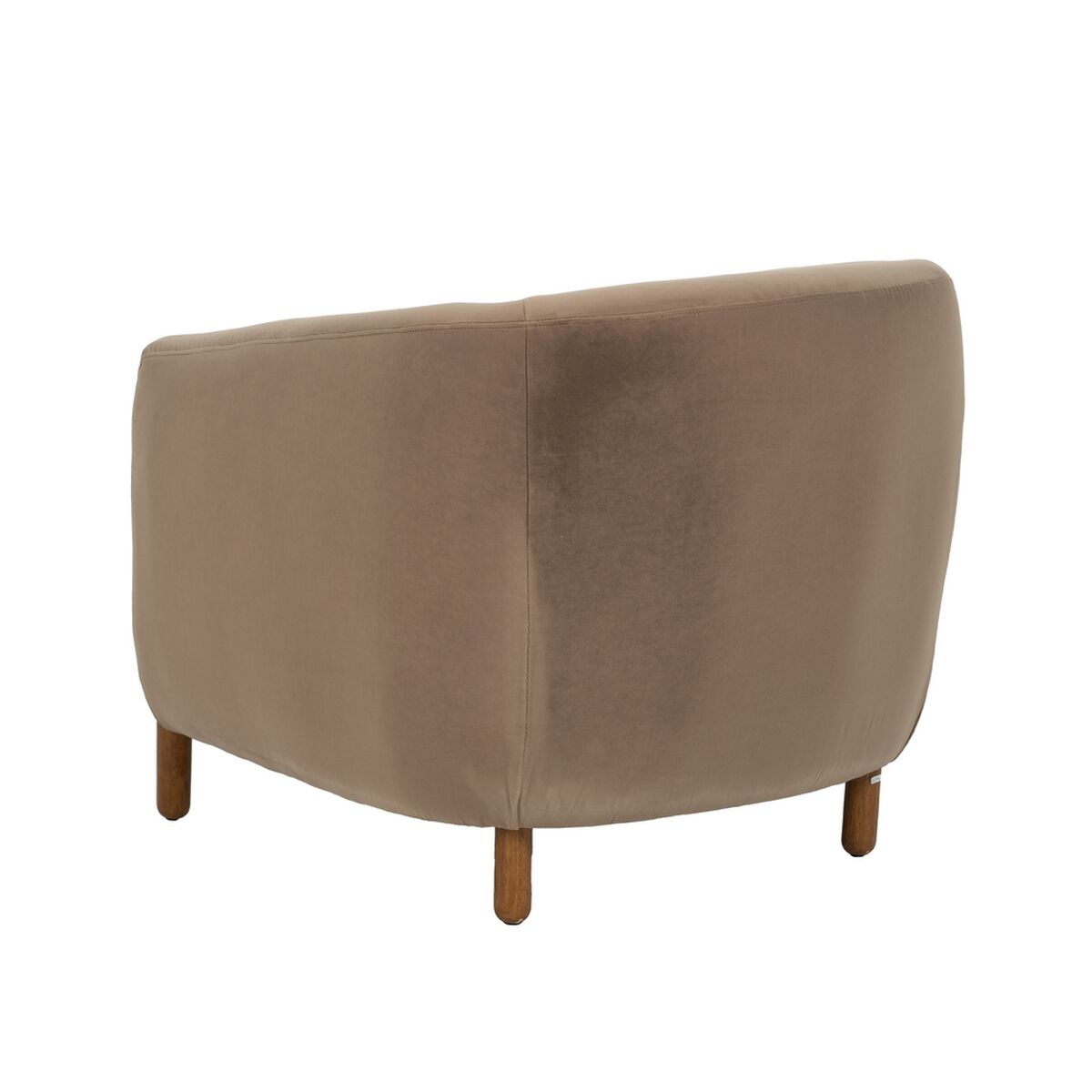 Fåtölj Naturell Beige-brun (taupe) Gummiträ Foam Tyg 87 x 80 x 81 cm - 4