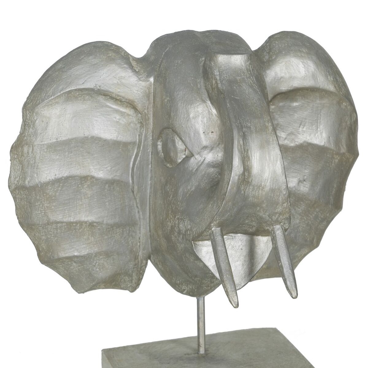 Prydnadsfigur Silvrig Elefant 35 x 21 x 35 cm - 7