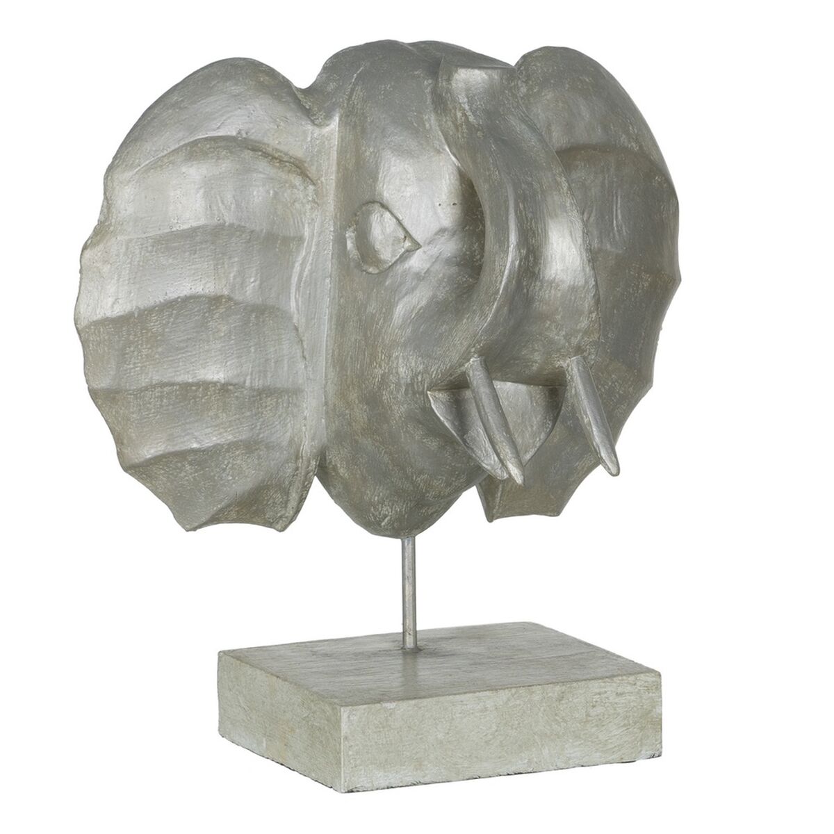 Prydnadsfigur Silvrig Elefant 35 x 21 x 35 cm - 8