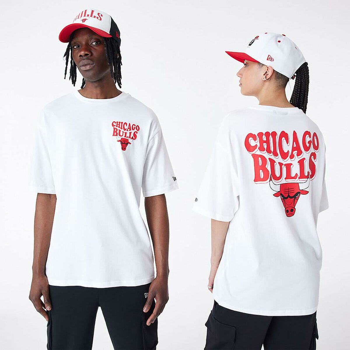Sporttröja med ärmar New Era  SCRIPT OS TEE CHIBUL 60435518 Vit - 2