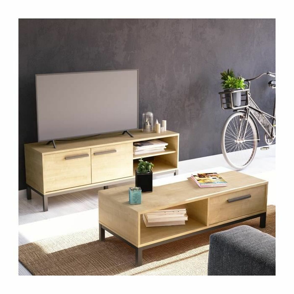 Soffbord Demeyere Svart 110,4 x 50 x 36,9 cm - 2