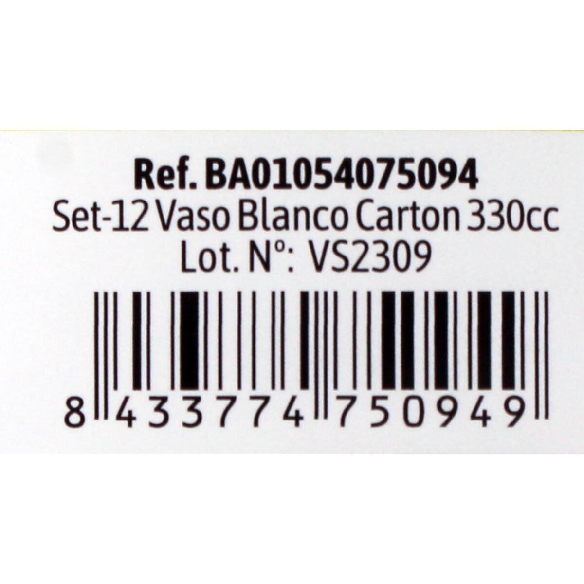 Glasset Algon Papp Engångsanvändning Vit 36 antal (12 Delar) - 5