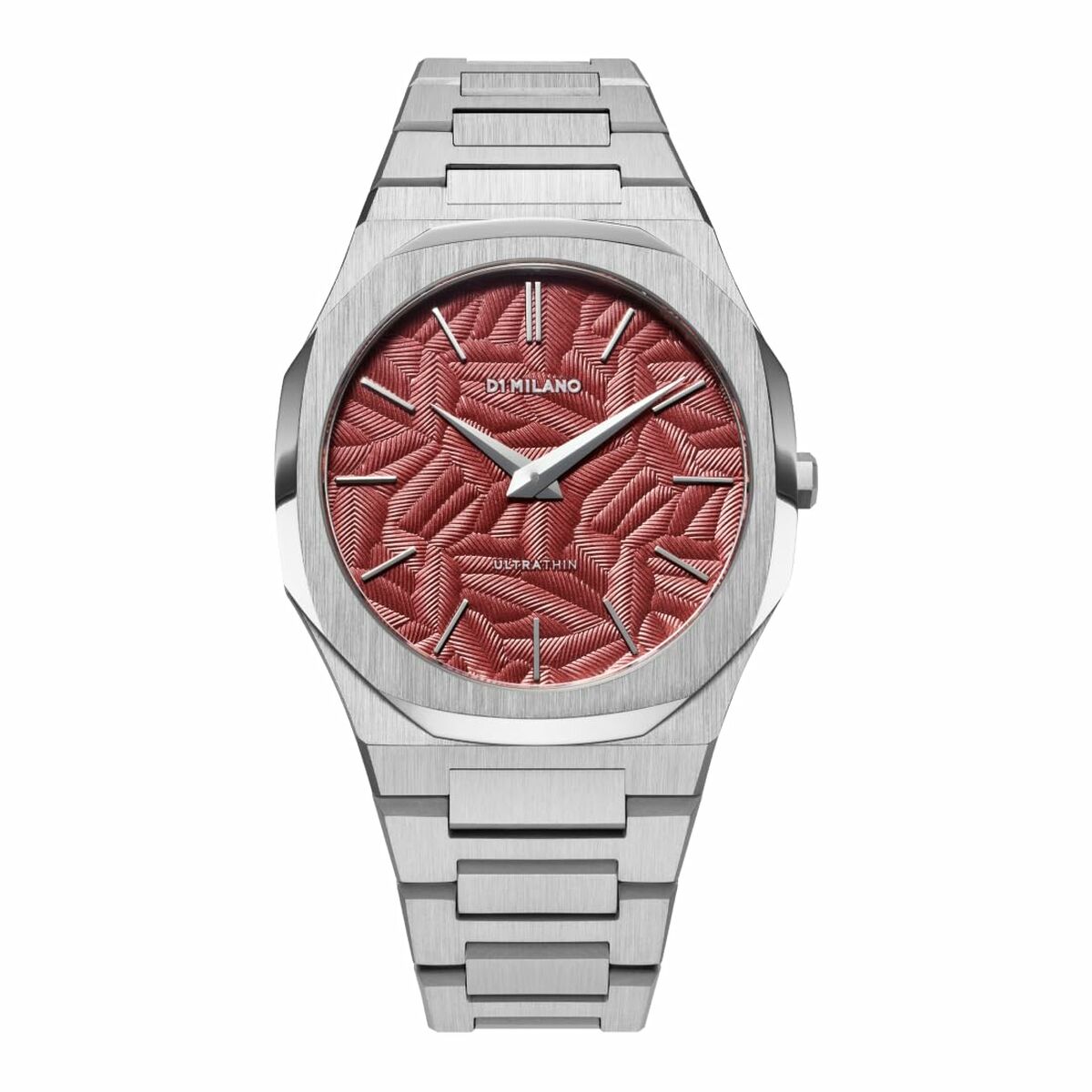 Herrklocka D1 Milano ULTRA THIN BARN RED Svart Silvrig (Ø 40 mm)