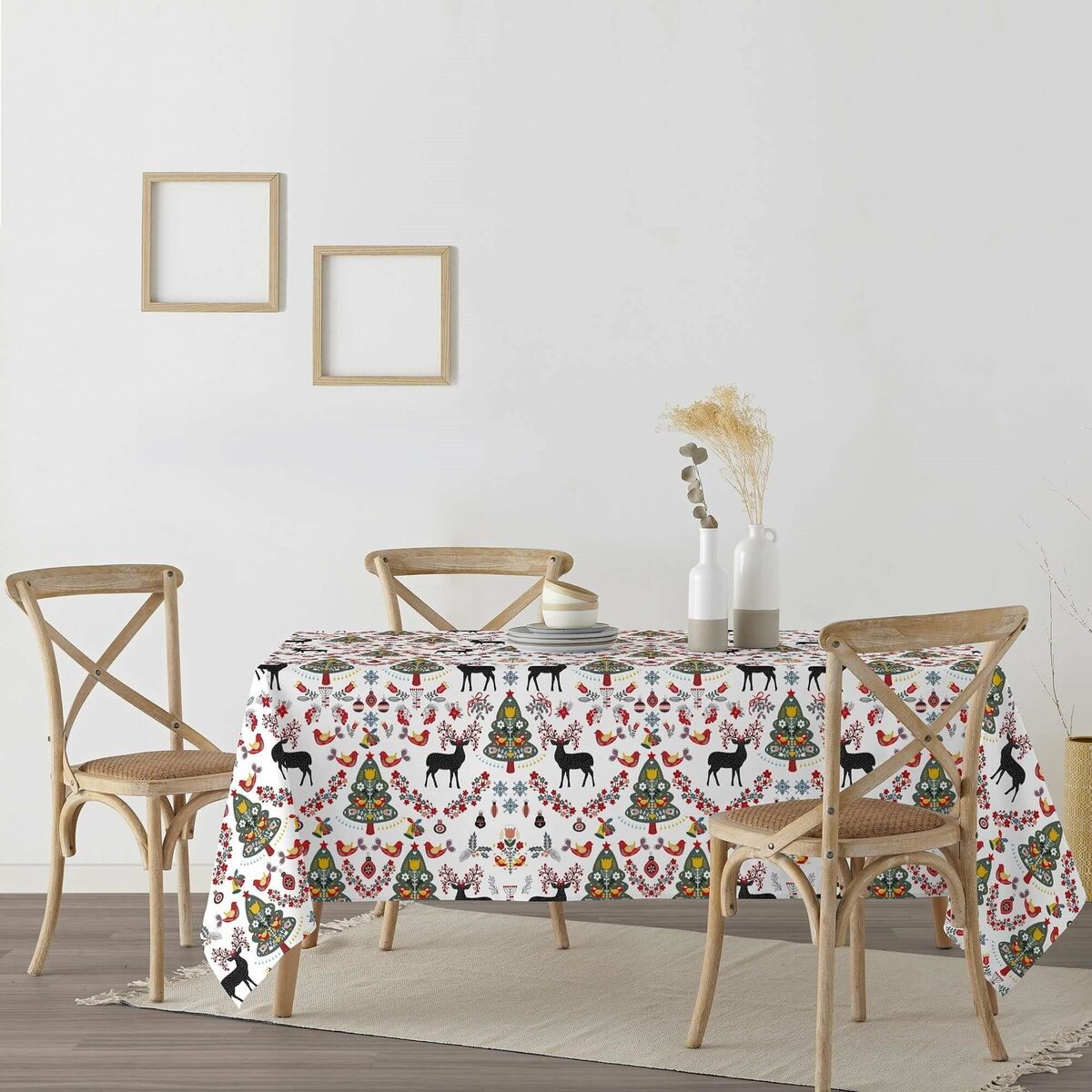 Fläckresistent bordsduk i harts Belum Merry Christmas Multicolour 250 x 150 cm - 3