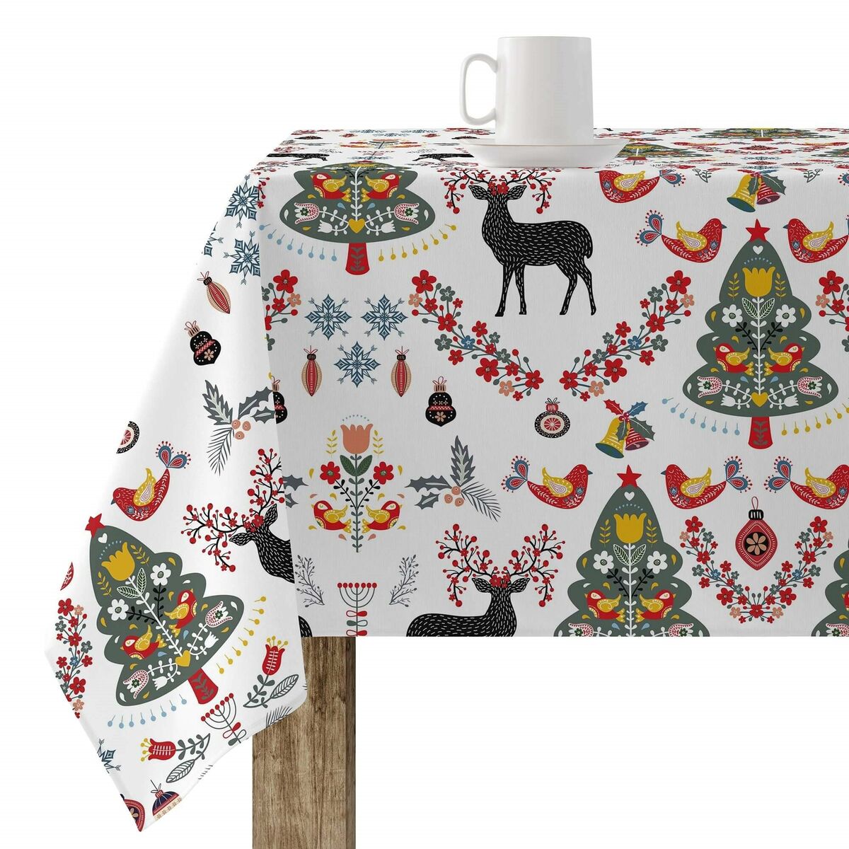 Fläckresistent bordsduk i harts Belum Merry Christmas Multicolour 250 x 150 cm
